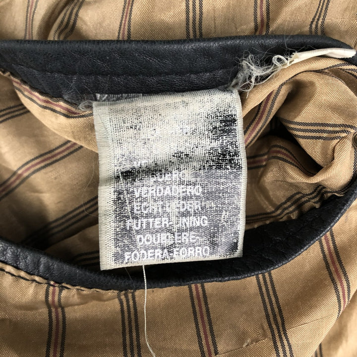 M.Flues Leather Blouson, Men's XL, Vintage genuine leather black type Vintage Second Hand