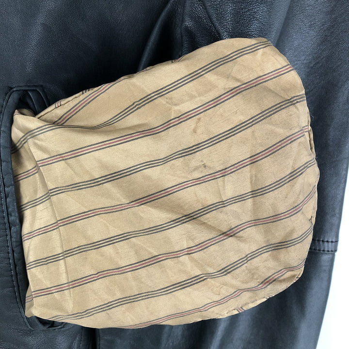 M.Flues Leather Blouson, Men's XL, Vintage genuine leather black type Vintage Second Hand