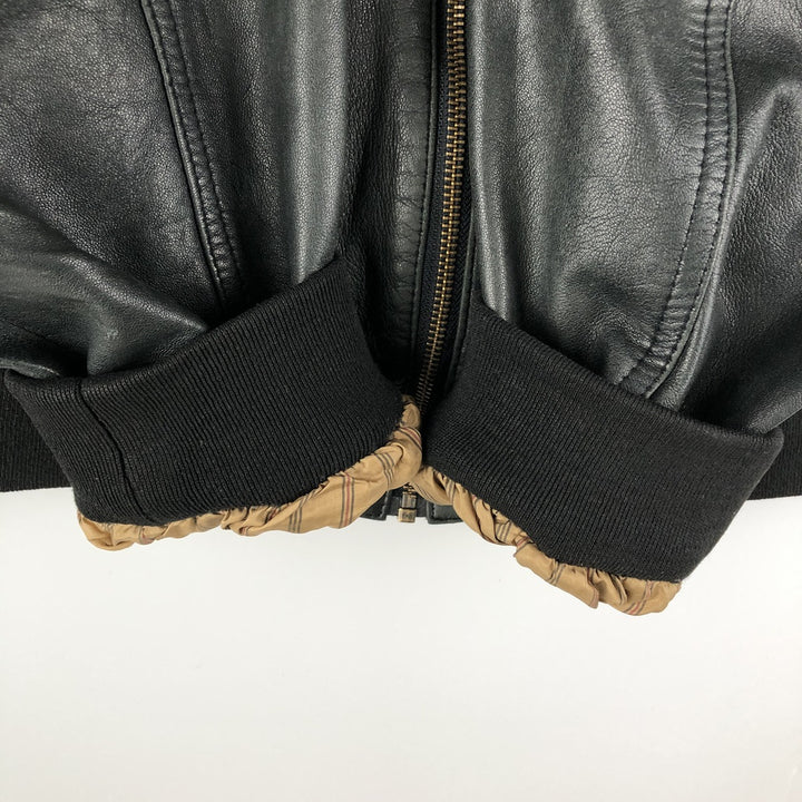 M.Flues Leather Blouson, Men's XL, Vintage genuine leather black type Vintage Second Hand