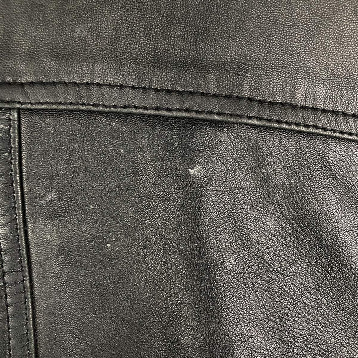 M.Flues Leather Blouson, Men's XL, Vintage genuine leather black type Vintage Second Hand