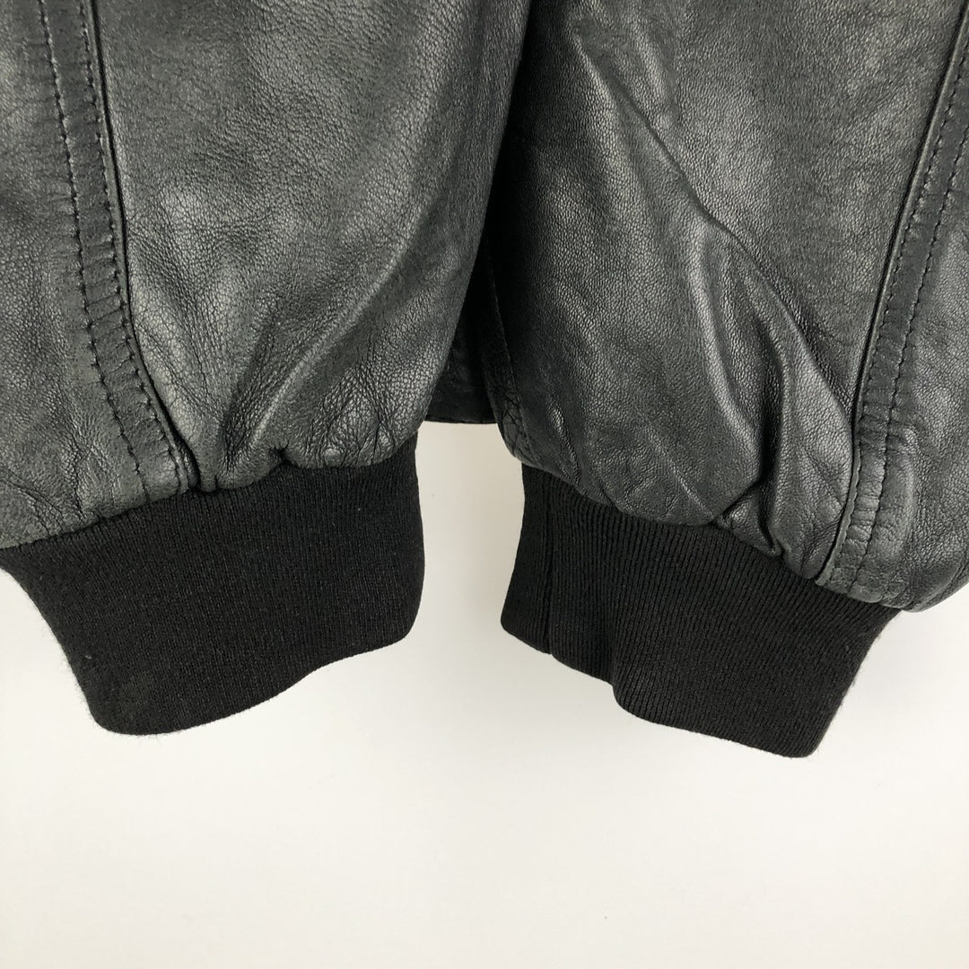 M.Flues Leather Blouson, Men's XL, Vintage genuine leather black type Vintage Second Hand