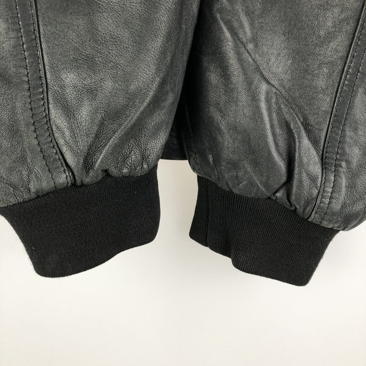 M.Flues Leather Blouson, Men's XL, Vintage genuine leather black type Vintage Second Hand