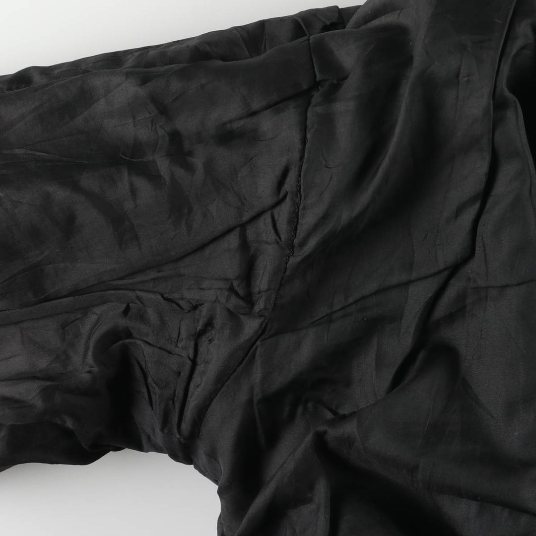 Padded leather blouson, men's size XL unclear black type Vintage Second Hand