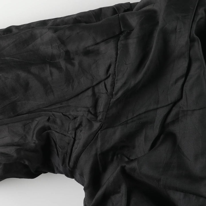 Padded leather blouson, men's size XL unclear black type Vintage Second Hand