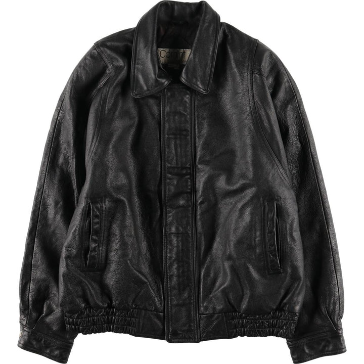 Comint For Men Padded Leather Flight Jacket, Men's Size XL genuine leather black type Vintage Second Hand