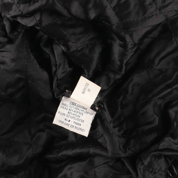 Comint For Men Padded Leather Flight Jacket, Men's Size XL genuine leather black type Vintage Second Hand