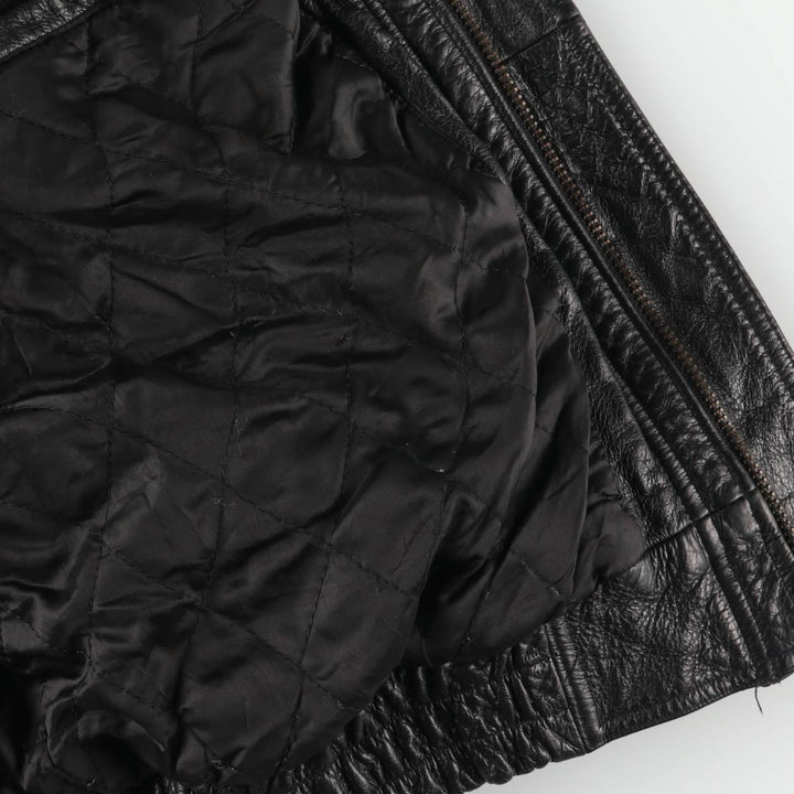 Comint For Men Padded Leather Flight Jacket, Men's Size XL genuine leather black type Vintage Second Hand