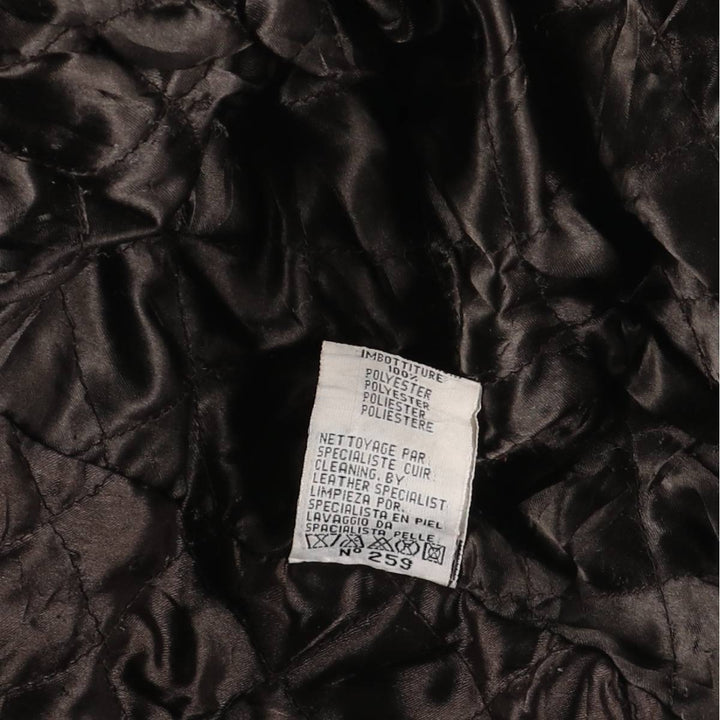 Jeremy's Vintage Padded Trucker Jacket, Men's Size L Genuine Leather Cowhide brown type Vintage Second Hand