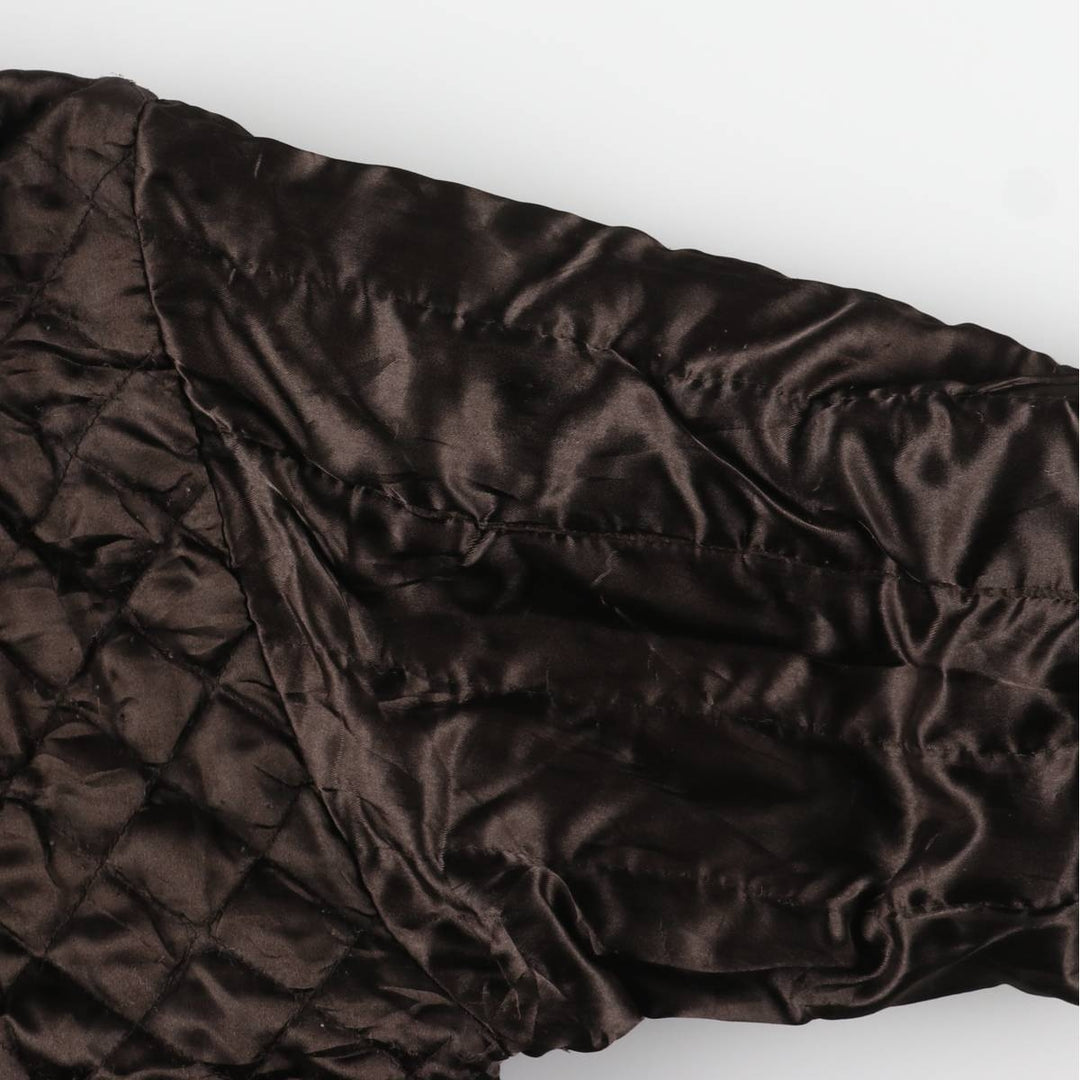 Jeremy's Vintage Padded Trucker Jacket, Men's Size L Genuine Leather Cowhide brown type Vintage Second Hand