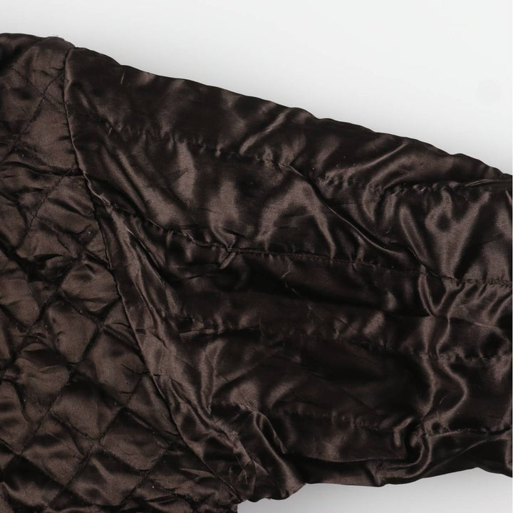 Jeremy's Vintage Padded Trucker Jacket, Men's Size L Genuine Leather Cowhide brown type Vintage Second Hand