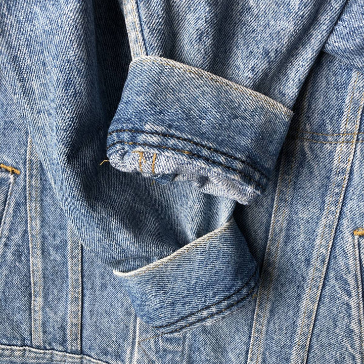Vintage 1990'S Lee denim jacket, size PATD-153438, men's size S. unclear Blue type light blue Vintage Second Hand