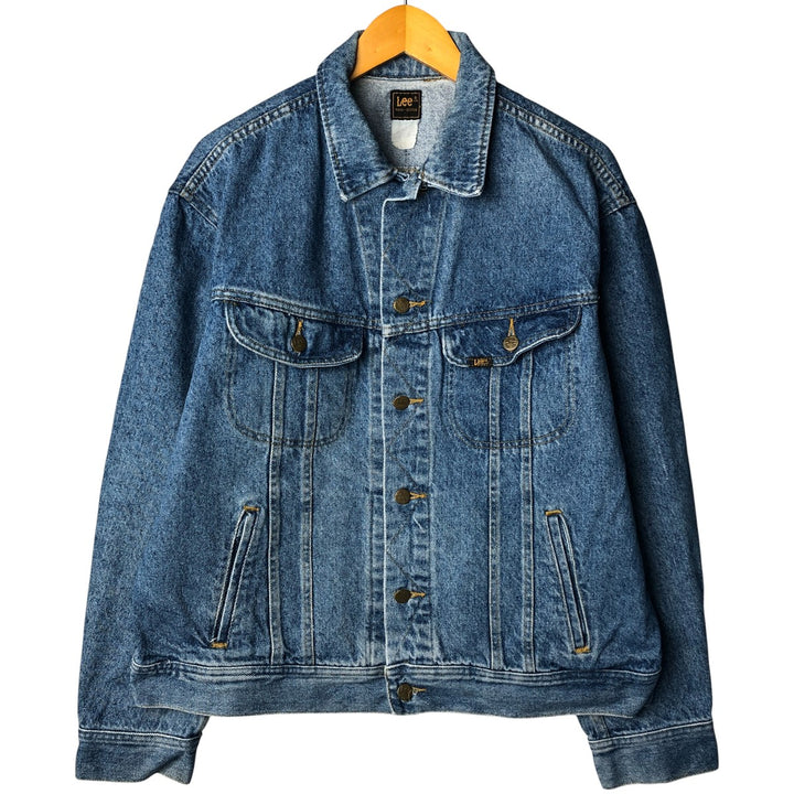 Vintage 1990'S Lee denim jacket, size PATD-153438, men's size L unclear blue type Vintage Second Hand