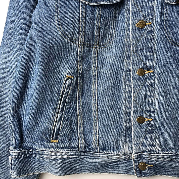 Vintage 1990'S Lee denim jacket, size PATD-153438, men's size L unclear blue type Vintage Second Hand