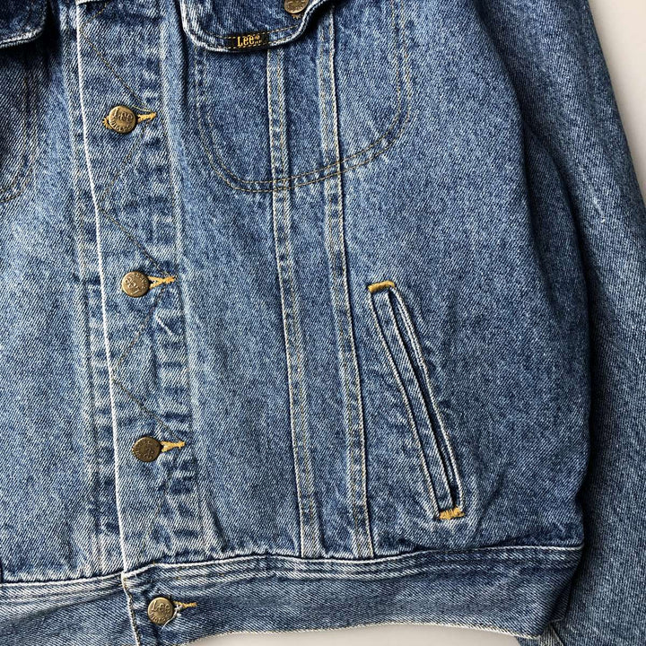 Vintage 1990'S Lee denim jacket, size PATD-153438, men's size L unclear blue type Vintage Second Hand
