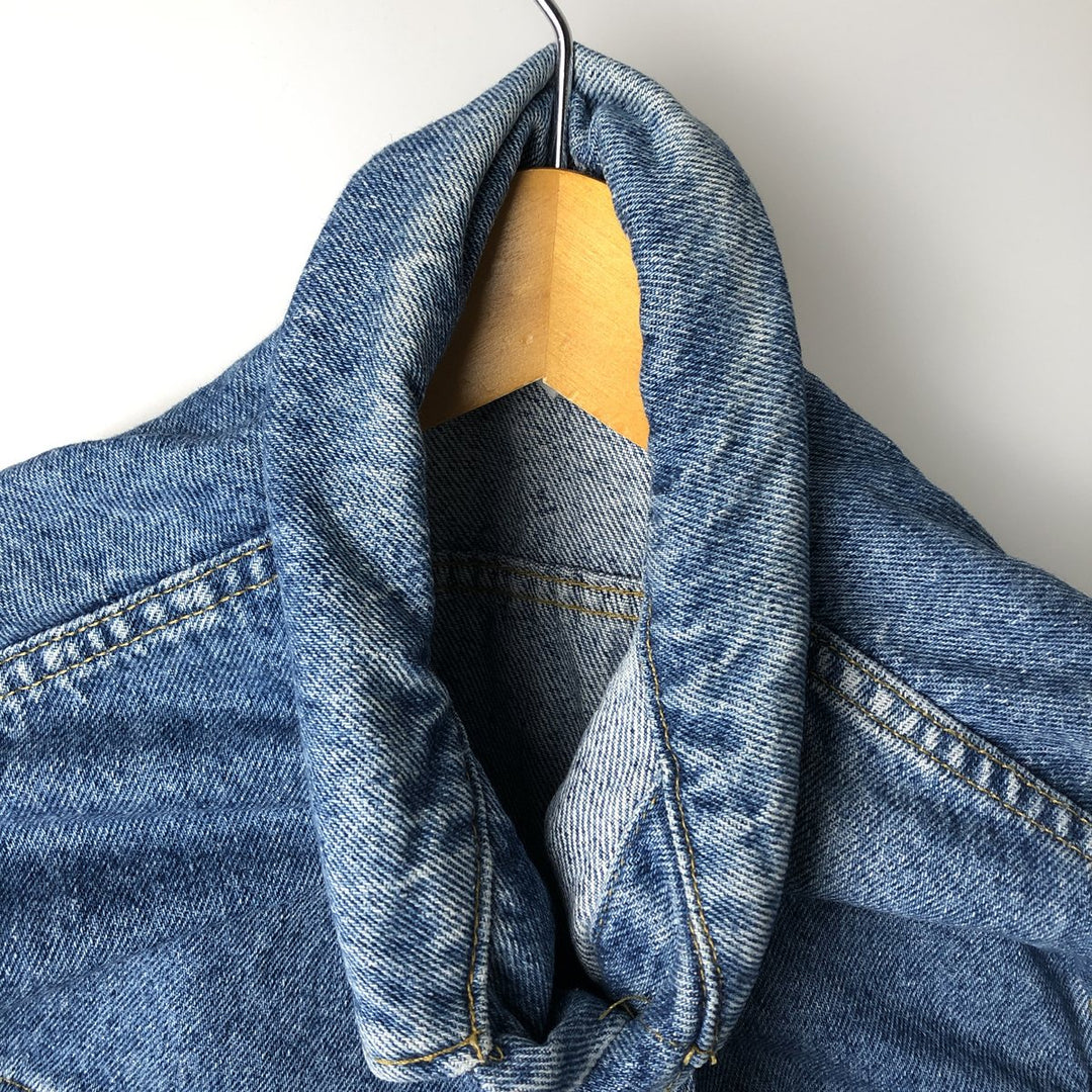 Vintage 1990'S Lee denim jacket, size PATD-153438, men's size L unclear blue type Vintage Second Hand