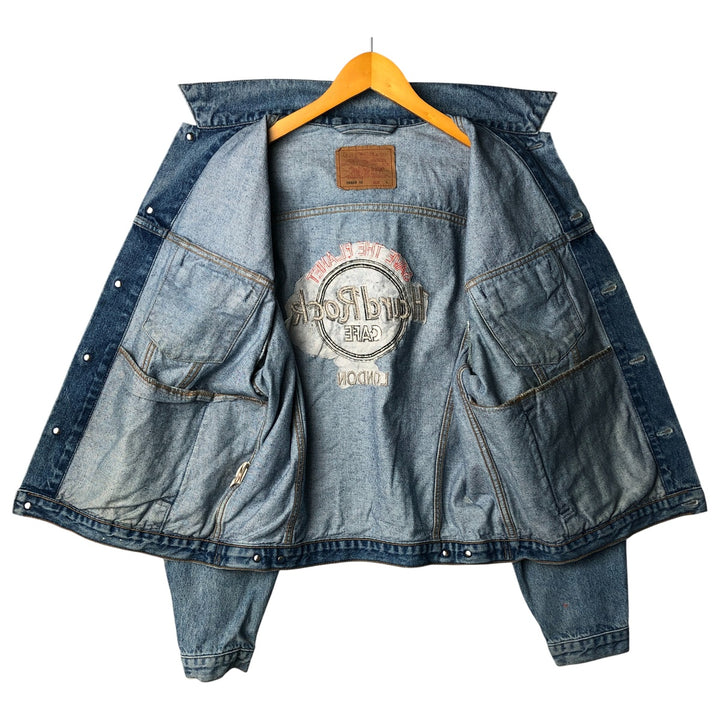 Vintage 1980'S Levi's 70503-0214 Euro Denim Jacket, Men's Size L cotton Blue type light blue Vintage Second Hand