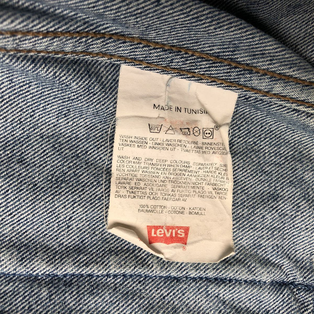 Vintage 1980'S Levi's 70503-0214 Euro Denim Jacket, Men's Size L cotton Blue type light blue Vintage Second Hand