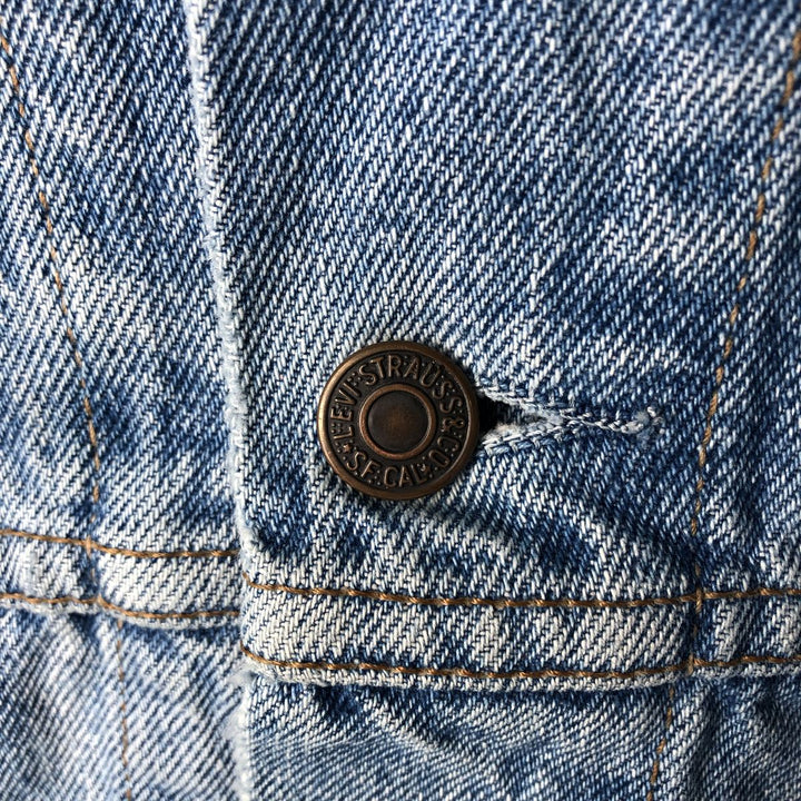Vintage 1980'S Levi's 70503-0214 Euro Denim Jacket, Men's Size L cotton Blue type light blue Vintage Second Hand