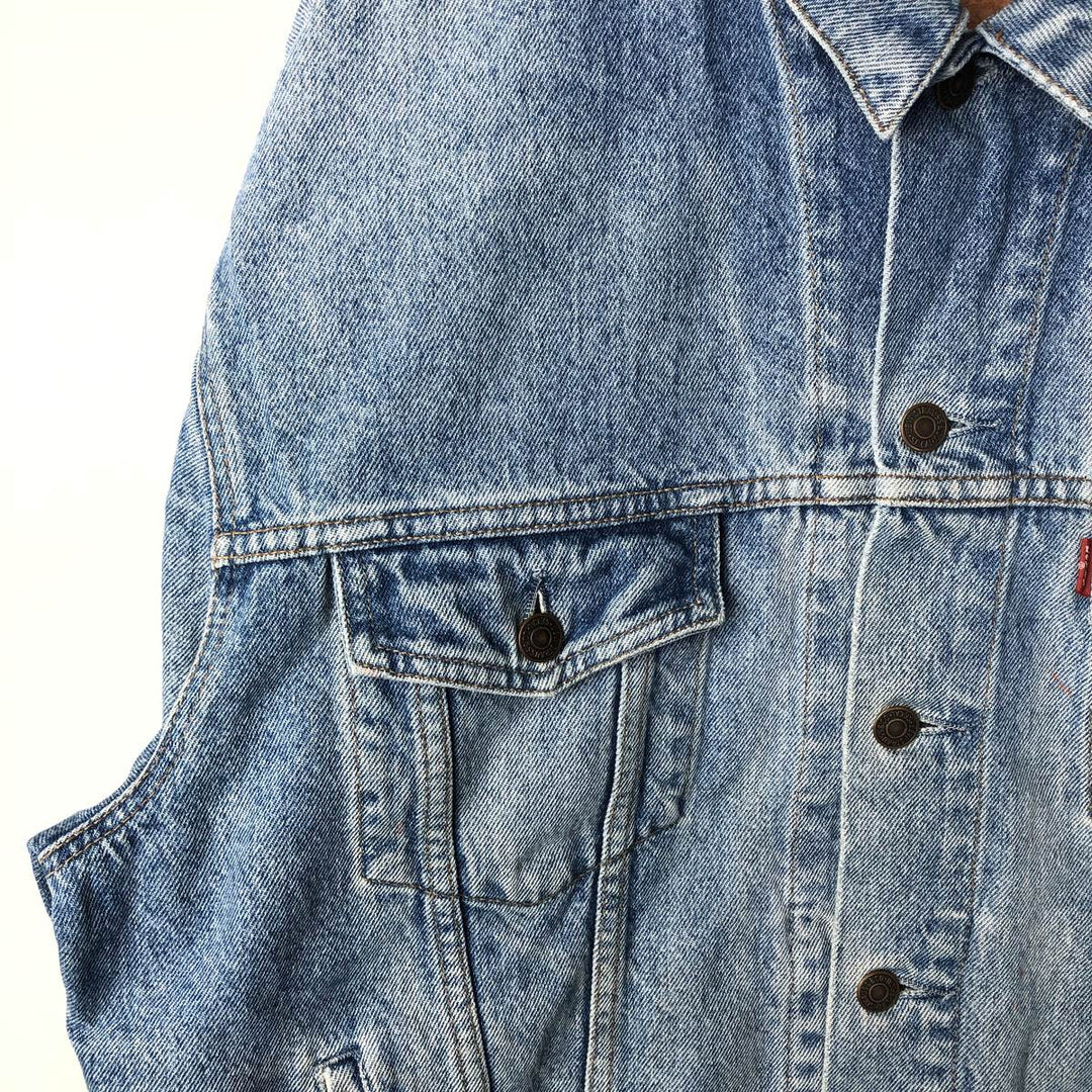 Vintage 1980'S Levi's 70503-0214 Euro Denim Jacket, Men's Size L cotton Blue type light blue Vintage Second Hand
