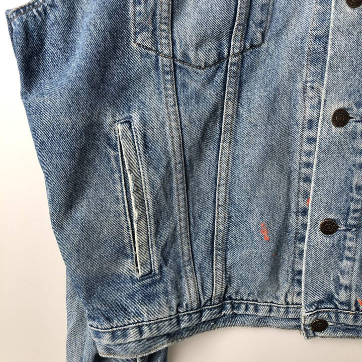 Vintage 1980'S Levi's 70503-0214 Euro Denim Jacket, Men's Size L cotton Blue type light blue Vintage Second Hand