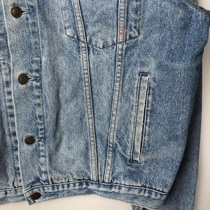 Vintage 1980'S Levi's 70503-0214 Euro Denim Jacket, Men's Size L cotton Blue type light blue Vintage Second Hand