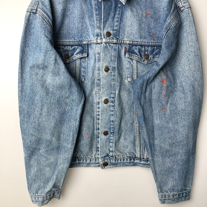 Vintage 1980'S Levi's 70503-0214 Euro Denim Jacket, Men's Size L cotton Blue type light blue Vintage Second Hand