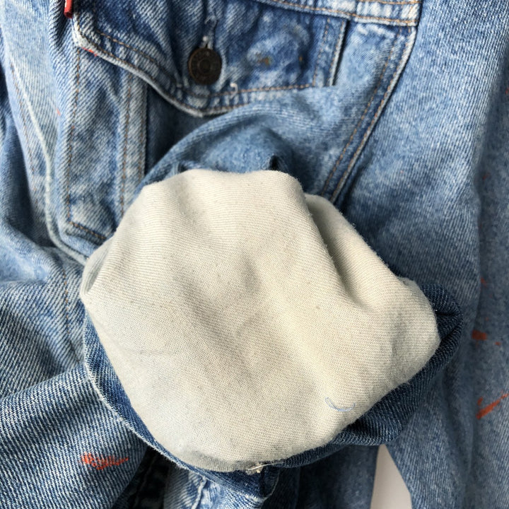 Vintage 1980'S Levi's 70503-0214 Euro Denim Jacket, Men's Size L cotton Blue type light blue Vintage Second Hand