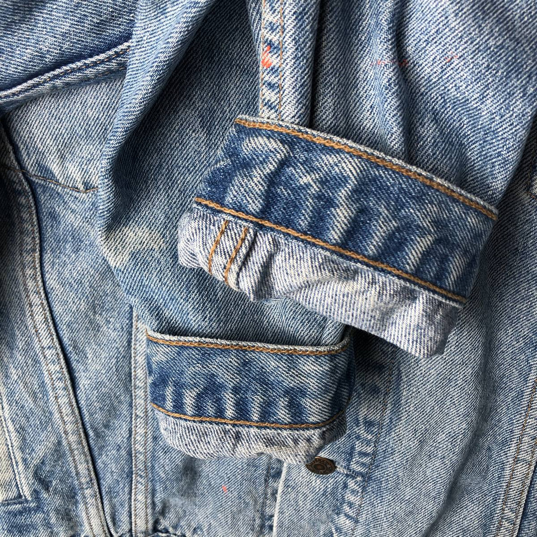 Vintage 1980'S Levi's 70503-0214 Euro Denim Jacket, Men's Size L cotton Blue type light blue Vintage Second Hand