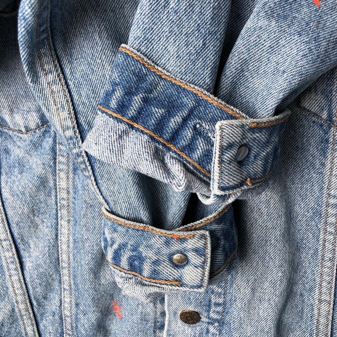 Vintage 1980'S Levi's 70503-0214 Euro Denim Jacket, Men's Size L cotton Blue type light blue Vintage Second Hand