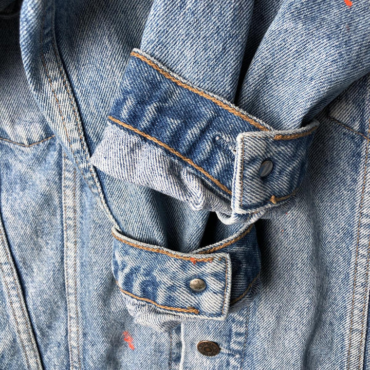 Vintage 1980'S Levi's 70503-0214 Euro Denim Jacket, Men's Size L cotton Blue type light blue Vintage Second Hand