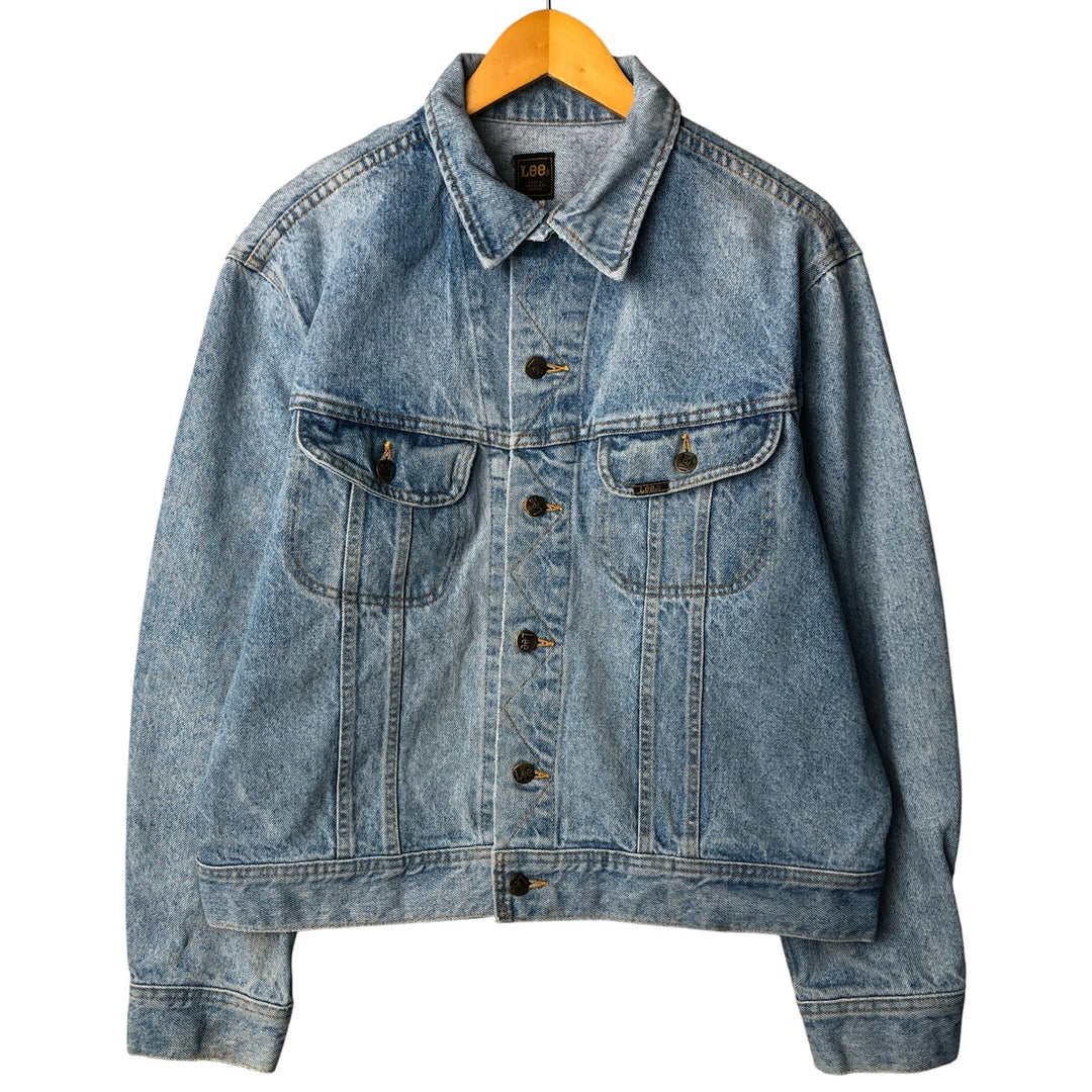 Vintage 90'S Lee denim jacket, made in Canada, size L, men's cotton Blue type light blue Vintage Second Hand