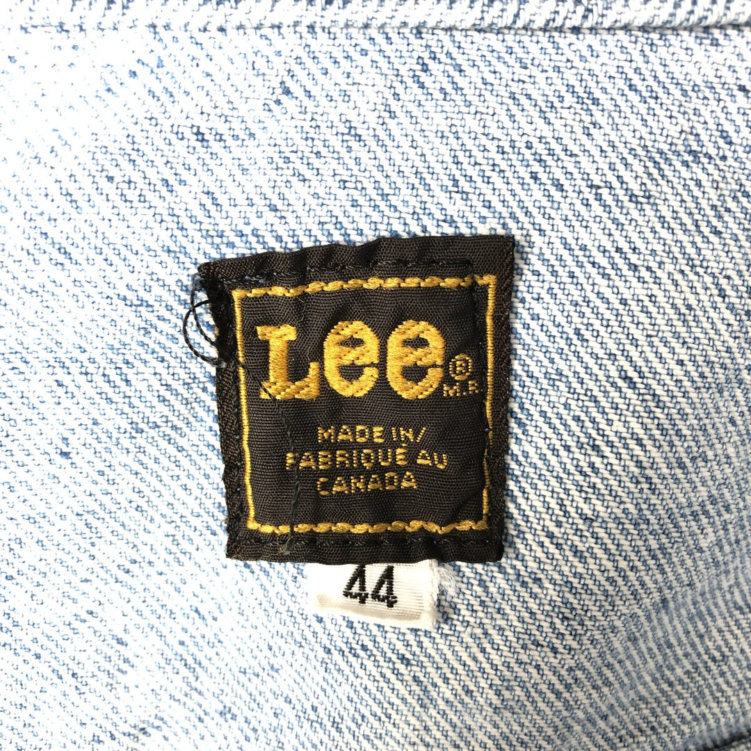 Vintage 90'S Lee denim jacket, made in Canada, size L, men's cotton Blue type light blue Vintage Second Hand