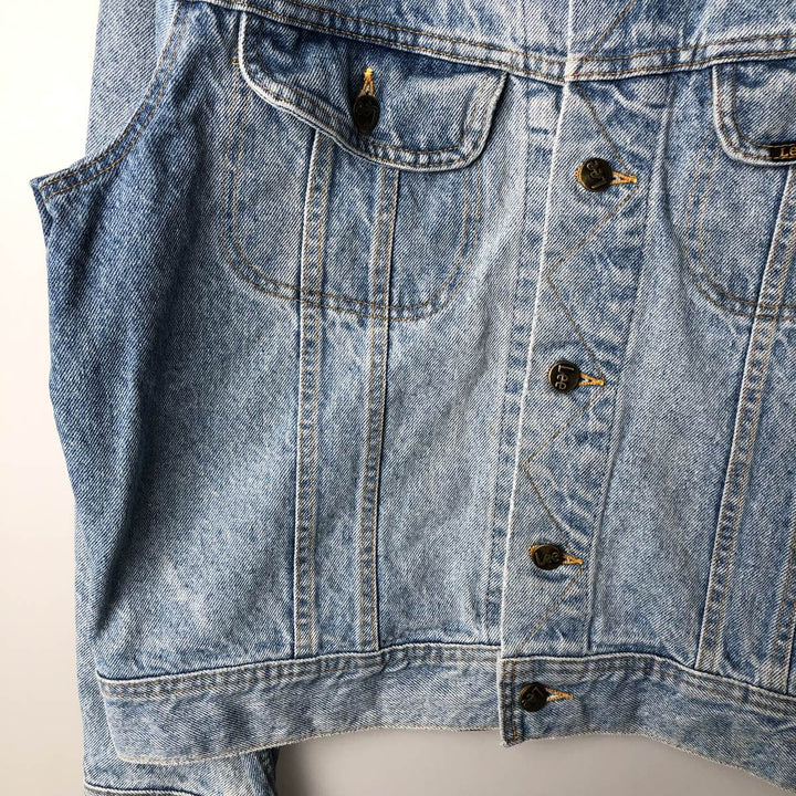 Vintage 90'S Lee denim jacket, made in Canada, size L, men's cotton Blue type light blue Vintage Second Hand