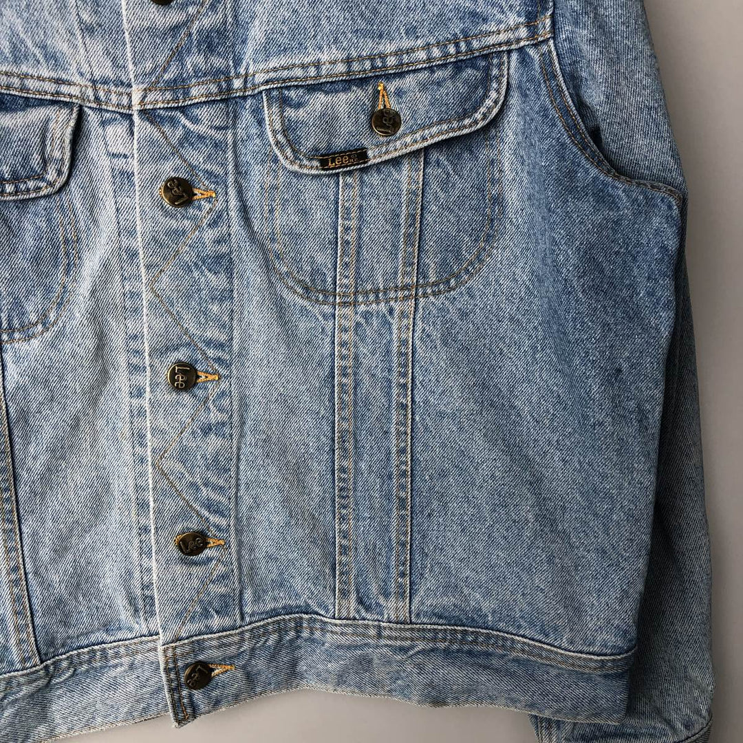 Vintage 90'S Lee denim jacket, made in Canada, size L, men's cotton Blue type light blue Vintage Second Hand