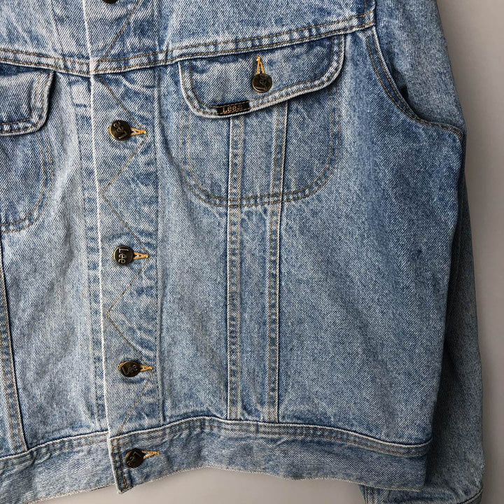 Vintage 90'S Lee denim jacket, made in Canada, size L, men's cotton Blue type light blue Vintage Second Hand