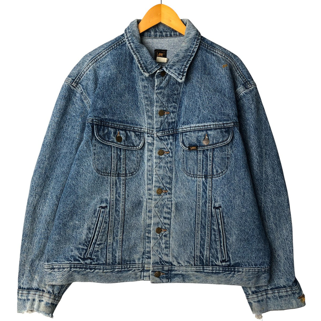 Vintage Lee Denim Jacket (PATD-153438), Men's Size XL, from the 1990s cotton blue type Vintage Second Hand