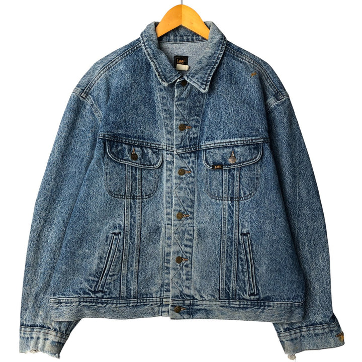 Vintage Lee Denim Jacket (PATD-153438), Men's Size XL, from the 1990s cotton blue type Vintage Second Hand