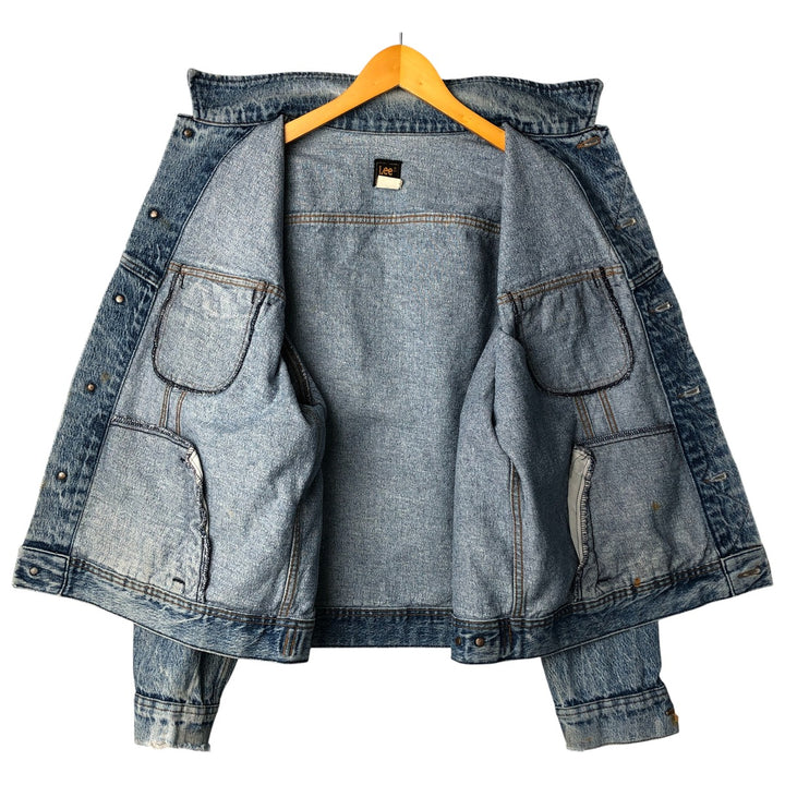 Vintage Lee Denim Jacket (PATD-153438), Men's Size XL, from the 1990s cotton blue type Vintage Second Hand