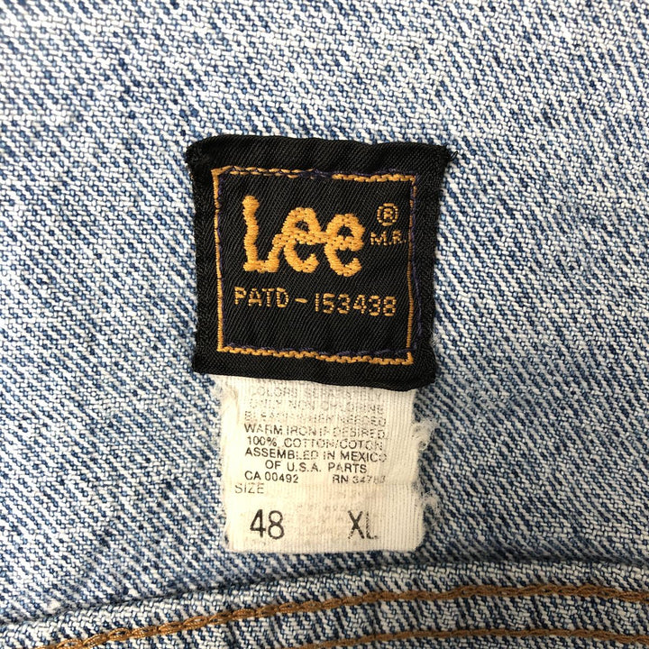 Vintage Lee Denim Jacket (PATD-153438), Men's Size XL, from the 1990s cotton blue type Vintage Second Hand