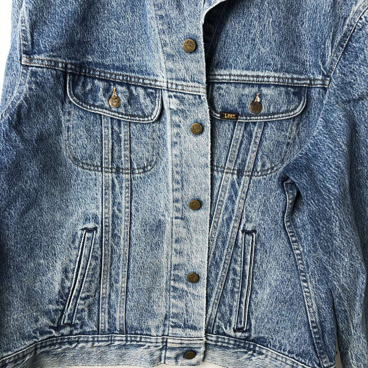 Vintage Lee Denim Jacket (PATD-153438), Men's Size XL, from the 1990s cotton blue type Vintage Second Hand