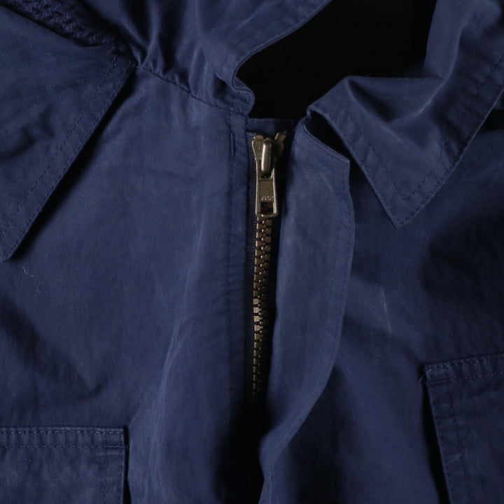 90'S Eddie Bauer Collared Mountain Parka/Shell Jacket, Men's Size XL, Vintage cotton navy blue type Vintage Second Hand