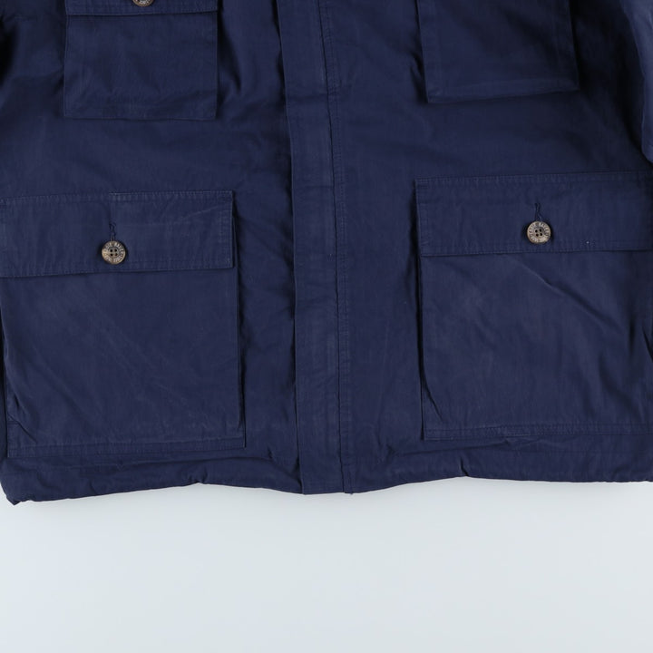 90'S Eddie Bauer Collared Mountain Parka/Shell Jacket, Men's Size XL, Vintage cotton navy blue type Vintage Second Hand
