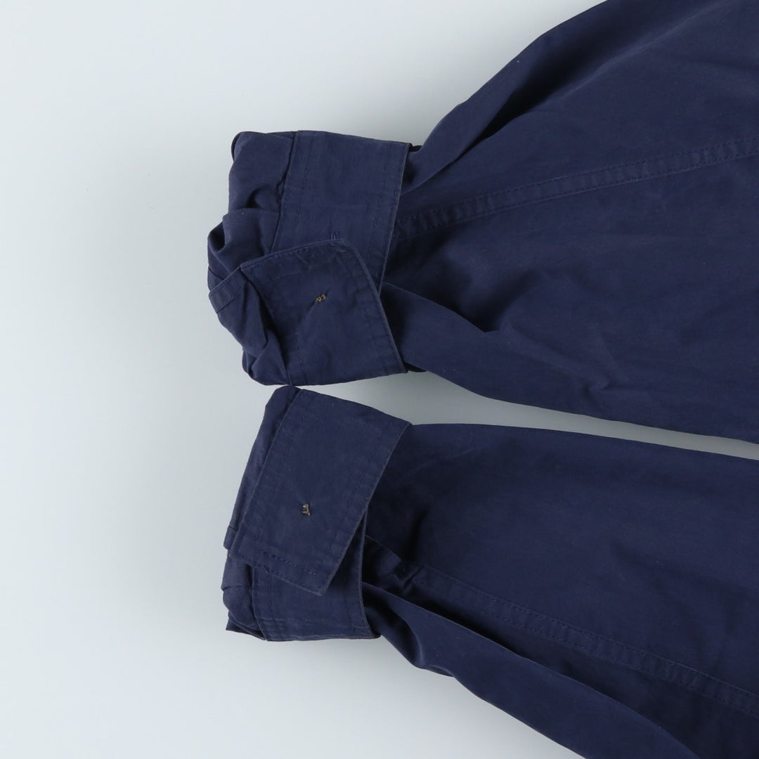 90'S Eddie Bauer Collared Mountain Parka/Shell Jacket, Men's Size XL, Vintage cotton navy blue type Vintage Second Hand