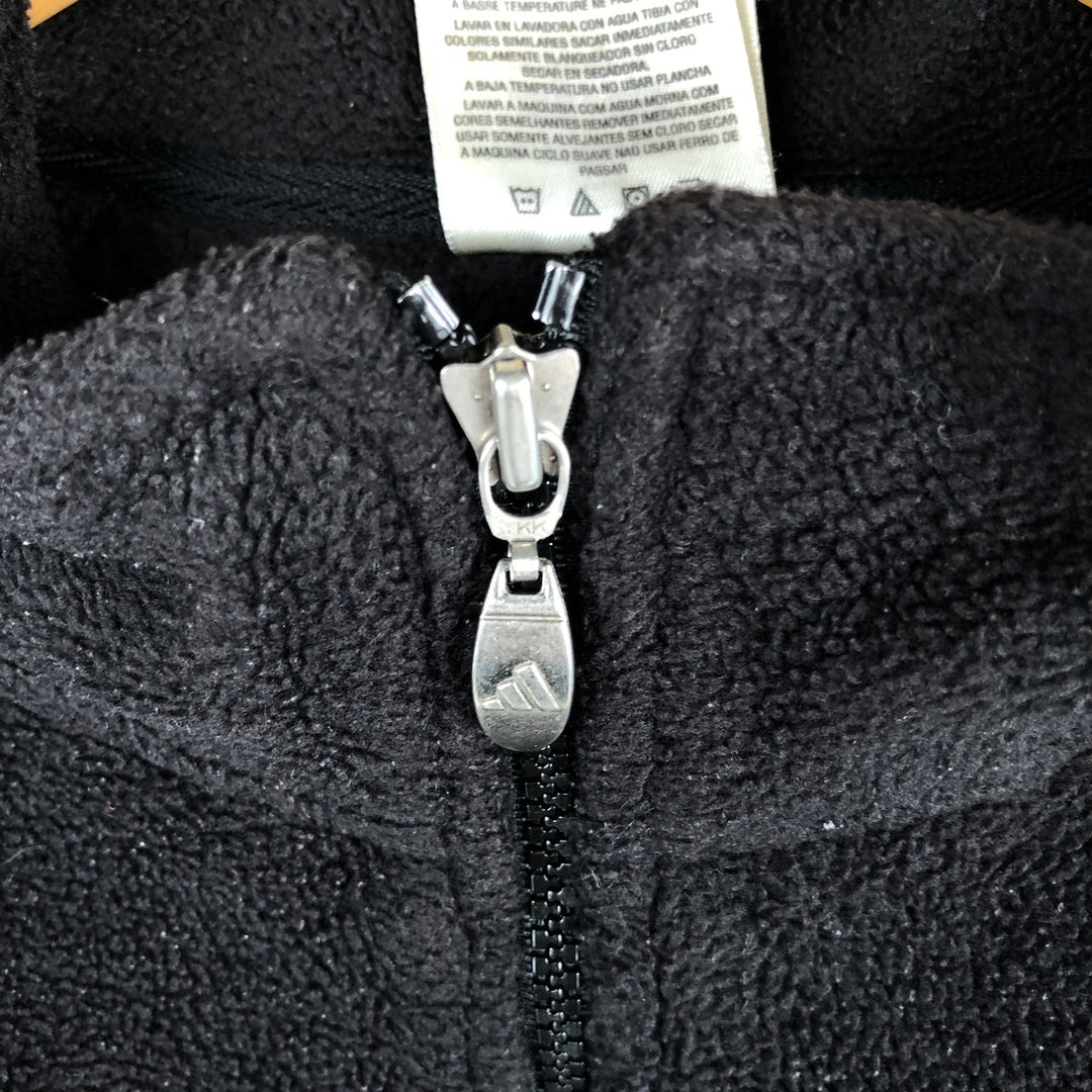 2000'S adidas TEAM half-zip fleece pullover, men's size XL polyester black type Vintage Second Hand