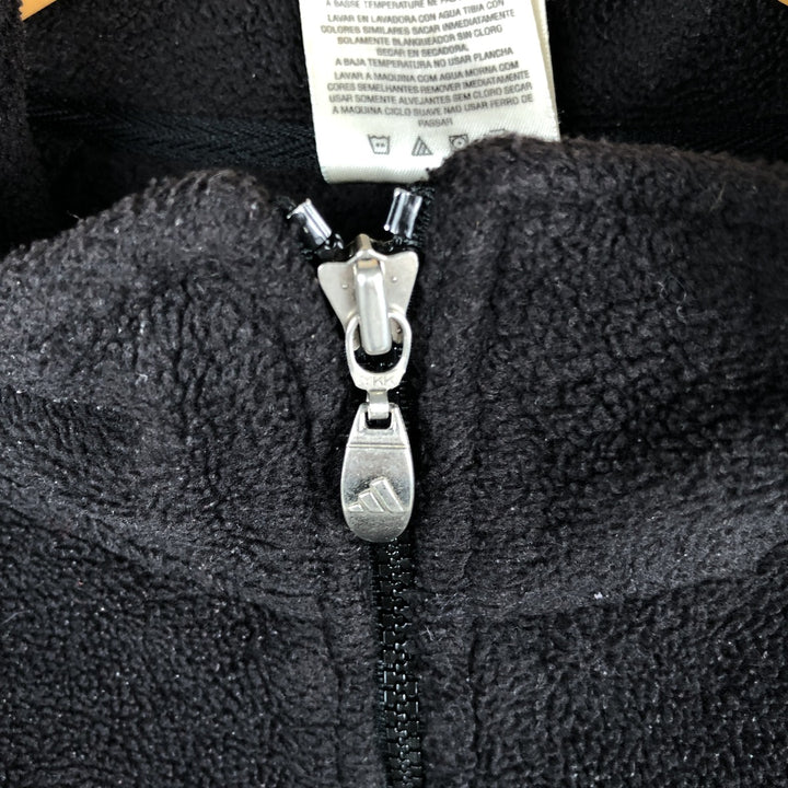 2000'S adidas TEAM half-zip fleece pullover, men's size XL polyester black type Vintage Second Hand