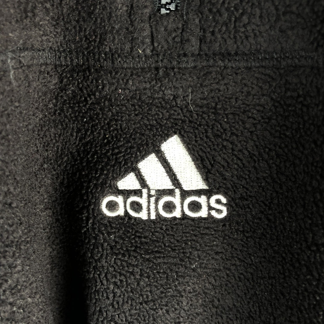 2000'S adidas TEAM half-zip fleece pullover, men's size XL polyester black type Vintage Second Hand
