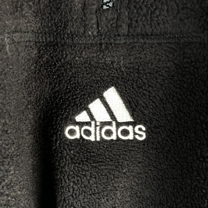 2000'S adidas TEAM half-zip fleece pullover, men's size XL polyester black type Vintage Second Hand