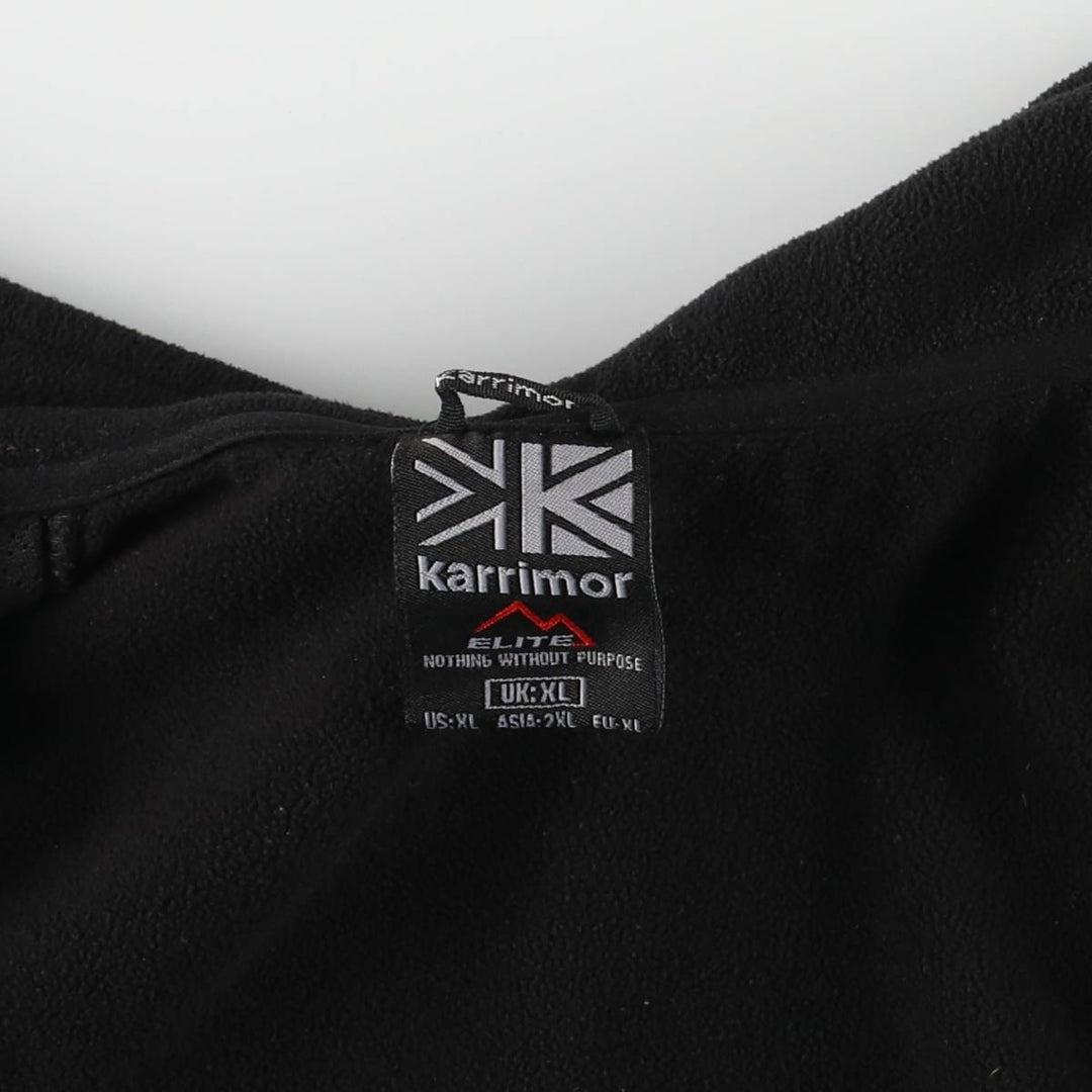 Karrimor ELITE Fleece Jacket, Men's XL polyester black type Vintage Second Hand