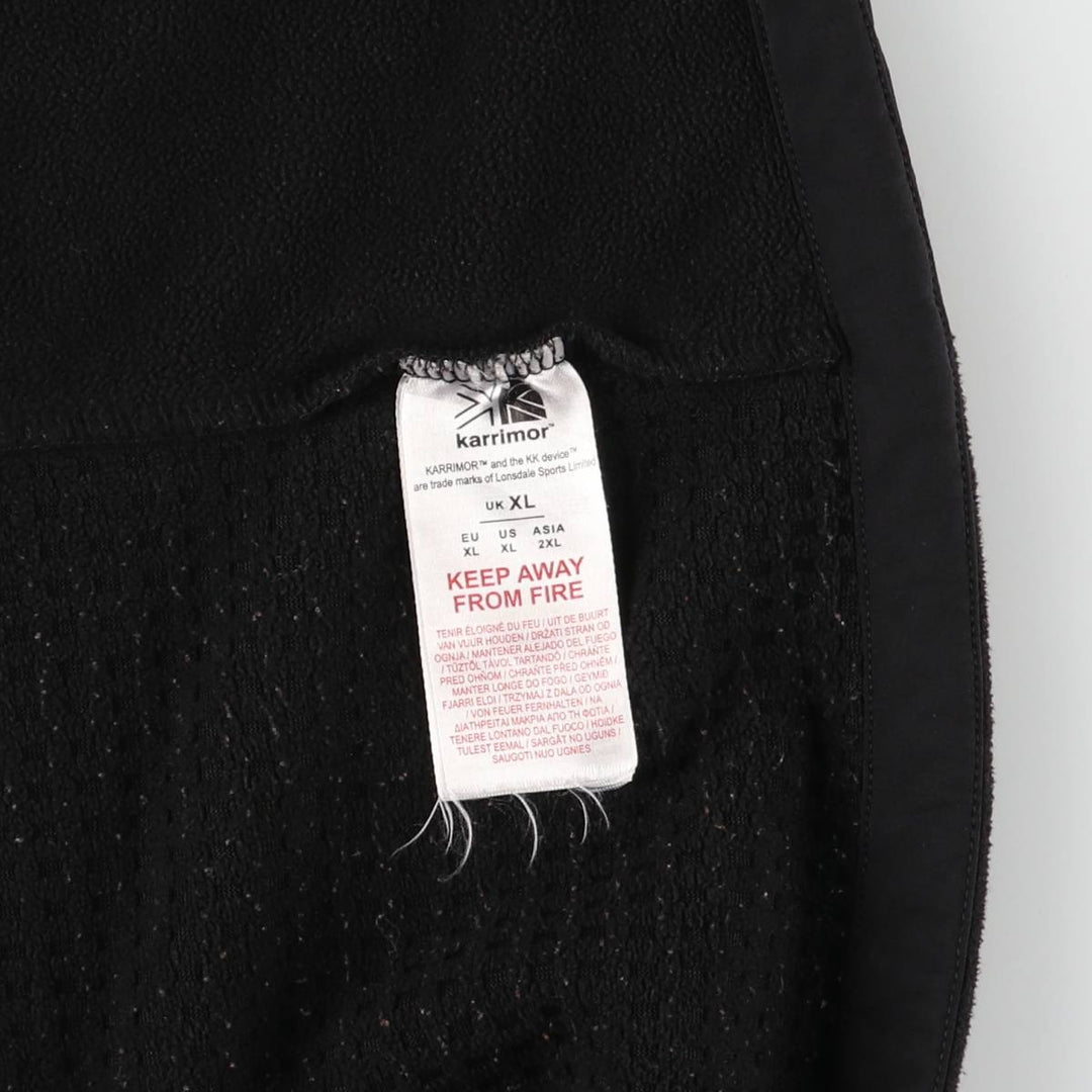 Karrimor ELITE Fleece Jacket, Men's XL polyester black type Vintage Second Hand