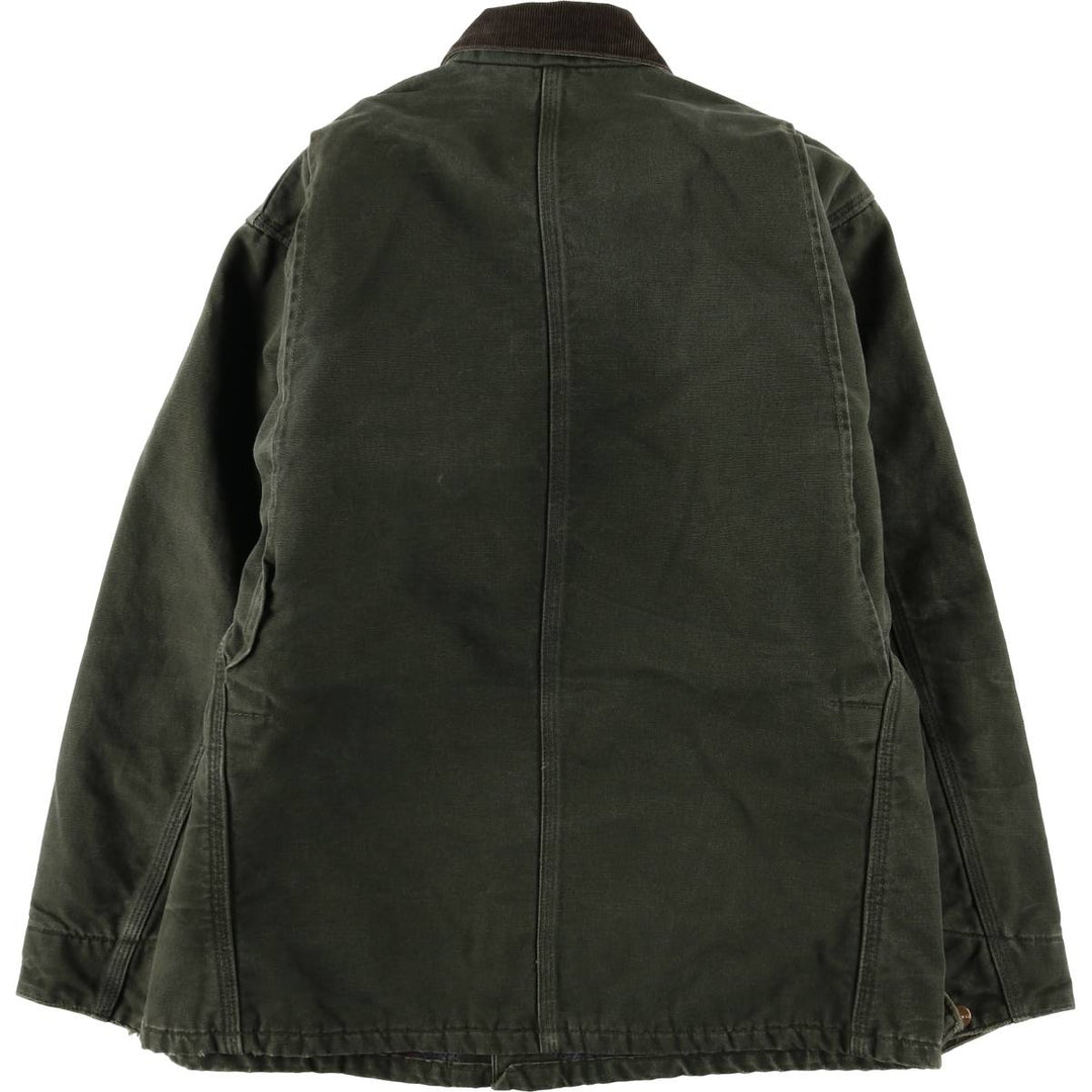 Vintage 80s-90'S Carhartt Michigan Chore Coat/Duck Coverall, Made in USA, Men's XL cotton Khaki type Vintage Second Hand